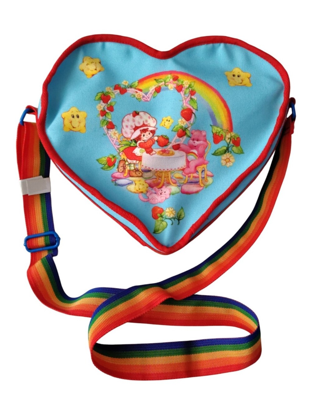 Dolls Kill Strawberry Shortcake and Care Bears Crossbody Heart Bag - Picture 8 of 10